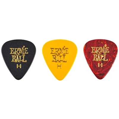 Imagen de Ernie Ball P09180 Púas para guitarra, celulosa, gruesas, bolsa de 12, colores variados