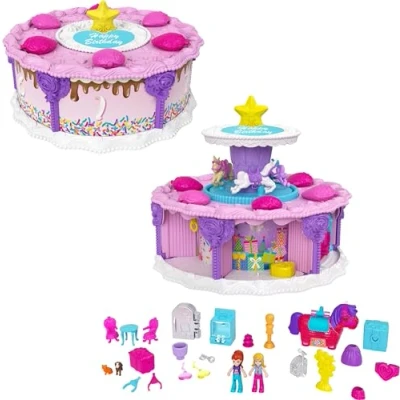 Imagen de Mattel Polly Pocket Calendario de adviento, muñeca con Accesorios Sorpresa Juguete, óptimo para Regalo GYW06