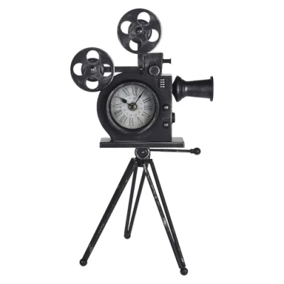 Imagen de Reloj de mesa modelo cámara película en metal