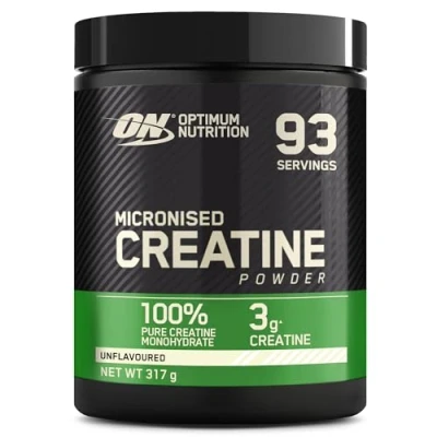 Imagen de OPTIMUM NUTRITION Creatina en Polvo Micronizada, de Monohidrato 100 % Puro para Rendimiento y Potencia Muscular, Sin Sabor, 93 Porciones, 317 g