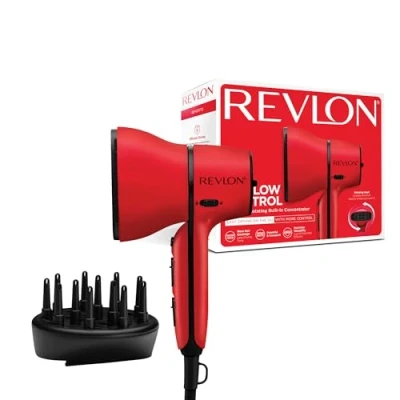 Imagen de Secador Revlon RVDR 5320, 2000 W, 3 Niveles de Temperatura, 2 Velocidades, Aire Frío, Rojo