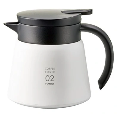 Imagen de Hario Cafetera de Acero inoxidable aislada 600ml Blanco/Negro