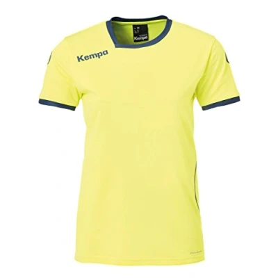 Imagen de Kempa Curve MC Camiseta de Juego, Mujer, Amarillo Fluor/Azul Profundo, XL