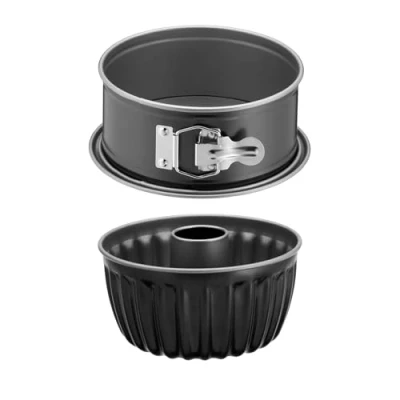 Imagen de Tefal Juego de 2 moldes para tartas freidora aire, antiadherente, fácil desmoldeo, difusión óptima del calor, resultados perfectos, J176S204
