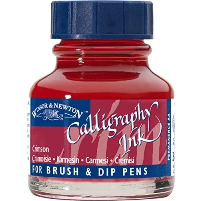 Imagen de Winsor &amp; Newton Calligraphy Ink Tinta para Caligrafía, Rojo (Crimson), 30ml