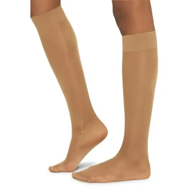 Imagen de Wolford Satin Touch 20 Knee Highs Calcetines Altos, DEN, 4004 Caramel, S para Mujer