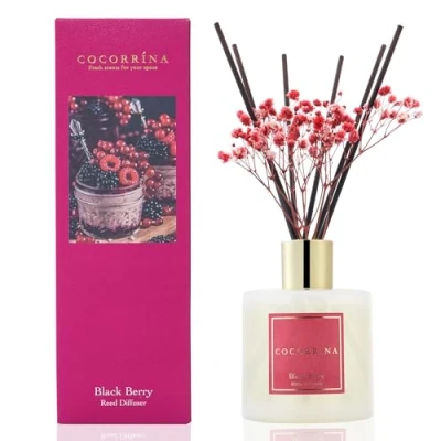 Imagen de COCORRÍNA 200ml Difusor de Varillas con Flores secas/Baya Negra/Ambientadores Hogar, Ambientador Varillas/difusor Aromas/para Decoración Baños y Estanterías