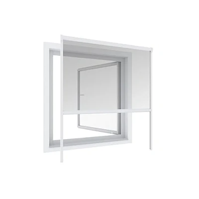 Imagen de Windhager Cortina Enrollable, mosquitera, Marco de Aluminio para Ventanas, acortable Individualmente, 100 x 160 cm, Blanco, 04320