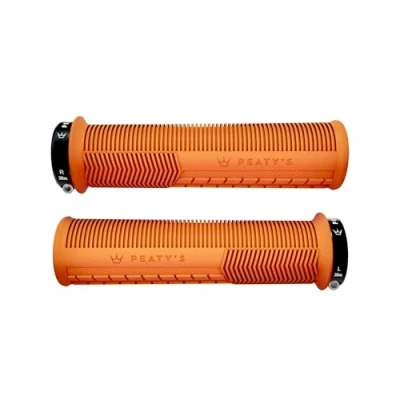 Imagen de Peaty&#039;s Monarch Grips Naranja/Champiñón/Delgado Comodidad en el Sendero, Duradero, Barras ergonómicas, Almohadilla para Pulgar, Todo día, Tipo de Clima y Terreno, Bicicleta montaña
