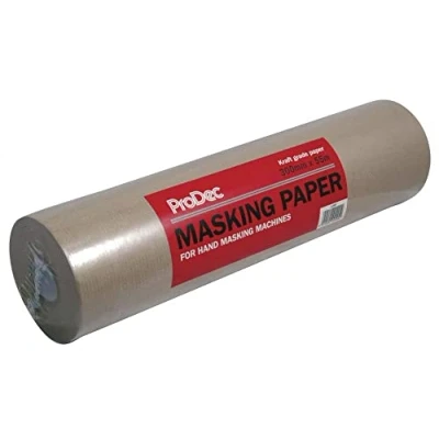Imagen de ProDec Papel de enmascarar marrón 12 pulgadas x 55 m para aplicación manual o a máquina