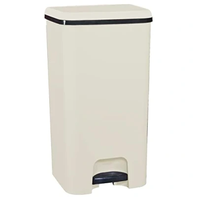 Imagen de COM FORT HOUSE Cubo de Basura con Pedal Capacidad 37 litros Reciclaje Color Verde Salvia Orgánico Cocina 1 unidad Piezas Extraíbles Limpieza Fácil
