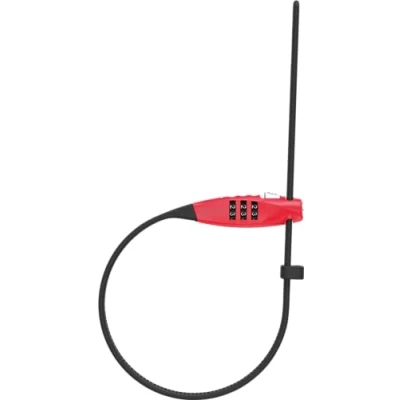 Imagen de ABUS Combiflex TravelGuard candado de cable para asegurar cascos, cochecitos, esquís y equipaje 45 cm longitud con código numérico rojo
