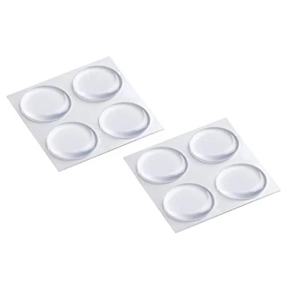 Imagen de Metafranc 646016 Juego de amortiguadores para puertas armario (8 unidades, autoadhesivas, transparentes, diámetro), Ø 19 mm Stück)