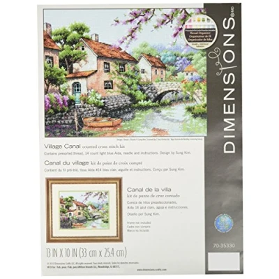 Imagen de Dimensions Needlecrafts Dorado: Punto de Cruz contado: Canal Aldea, Algodón, Varios, tamaño único