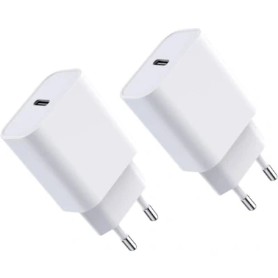 Imagen de 20W 2 Pack Adaptador USB C, Compatible para iPhone 15/15 Pro/15Pro MAX 14 13 12 SE, AirPods iPad, Samsung Galaxy, USBC de Corriente Enchufe Cargador Rápido