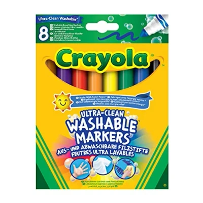 Imagen de CRAYOLA Rotuladores Ultra Lavables, Punta Maxi, para la Escuela y el Ocio, 8 Colores, Piezas, 58 8328