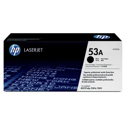 Imagen de HP 53A Q7553A, Negro, Cartucho Tóner Original, de 3.000 páginas, para impresoras LaserJet P2015, P2014, P2015n, M2727 NF y P2015dn