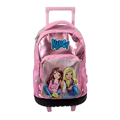 Imagen de Nancy Mochila Carro Escolar Premium para niños y niñas a Partir de 3 años (Famosa 700016027), Rosa