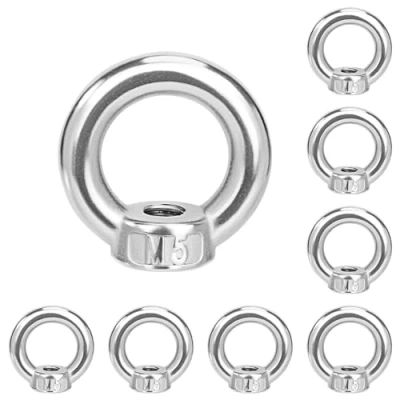 Imagen de QIMEI SHOP Tuerca de Anilla M5 Tuercas Anillo Acero Inoxidable 304 Anillos Ojales Elevación para Accesorios 8 Piezas