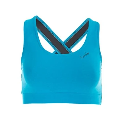 Imagen de WINSHAPE Sujetador Deportivo Wvr4 con diseño Abierto Drop Back, Estilo All fit, Fitness, Tiempo Libre y Deporte, Mujer, Turquesa, Extra Small