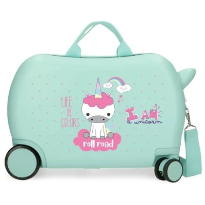 Imagen de Roll Road I Am Unicorn Maleta Infantil Azul 45x31x20 cms Rígida ABS 24,6L 1,8 kgs 2 Ruedas Equipaje Mano
