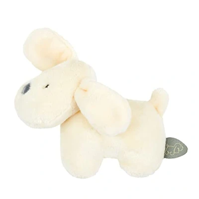 Imagen de Nattou Sonajero de peluche, el perro Charlie, para casa o viajar, Franela, Aprox. 17 cm, Vegano, Algodón/poliéster, Vainilla