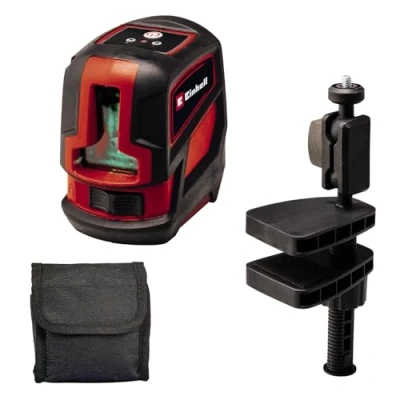 Imagen de Einhell láser de líneas cruzadas TC LL 2 G (autonivelante, verdes horizontales/verticales, nivel burbuja digital, rosca trípode 1/4&quot;, incl. bolsa y abrazadera universal)