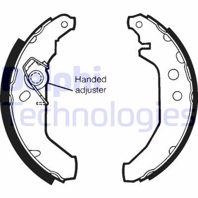 Imagen de DELPHI LS1435 Zapatas de Freno 180 32 FORD: FIESTA 4, 3, 5 Van