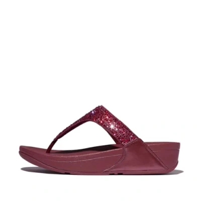 Imagen de Fitflop Lulu Crystal Mix Toe Post Sandals, Sandalia Mujer, Ruibarbo, 42 EU