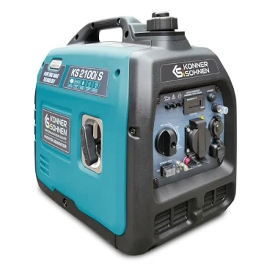 Imagen de Generador inverter KS 2100i S de Könner &amp; Söhnen. energía gasolina 2000 W, enchufe Schuko 230 V, 2 puertos USB, indicador LED, modo ECO, bobinas cobre, EURO V.