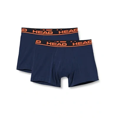 Imagen de Head Boxer, Azul/Naranja, S (Pack de 2) para Hombre