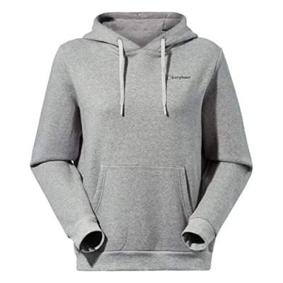 Imagen de Berghaus Sudadera con Capucha y Logo Mujer, Gris Jaspeado BCI 3XL