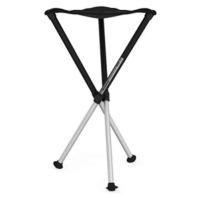 Imagen de Walkstool Modelo Comfort Negro y Gris Taburete Plegable 3 Pies de Aluminio Altura del Asiento 75 cm Carga máxima 250 kg Hecho en Suecia