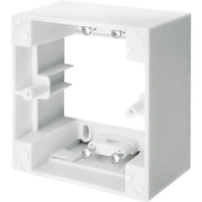 Imagen de Schellenberg 20003 Marco de Montaje en Superficie para Diversos Productos Control, Recorte 50 x mm, Angular, Blanco, Weiß