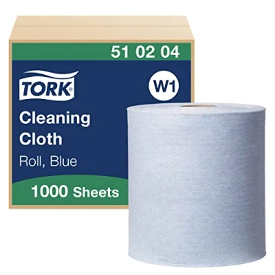 Imagen de Tork 510204 Paño de limpieza Premium / 1 capa/Papel multiuso compatible con el sistema W1 bobina x 380 m largo/color azul