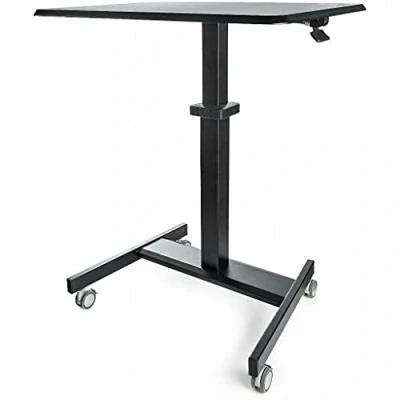 Imagen de StarTech.com Escritorio Móvil de Pie para Ordenador Portátil Estación Trabajo Mesa Ajustable Ergonómico con Ruedas (STSCART2)