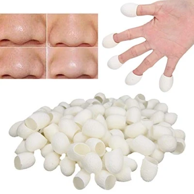 Imagen de 100 Capullos De Gusanos Seda, Seda Natural, Bolas Para Pelar El Cuidado Facial Y Eliminar Las Espinillas