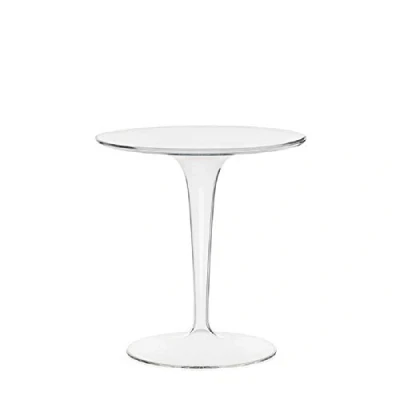 Imagen de Kartell Tip Top Mesa de café, Parte superior PMMA, Blanco brillante, Pata Transparente