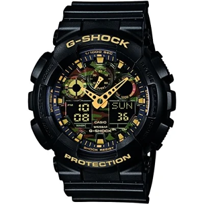 Imagen de Casio Reloj Cuarzo Hombre 51.00mm con dial Análogico Digital Negro y Correa de Plastic/Resin Strap GA 100CF 1A9ER