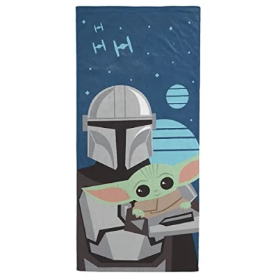 Imagen de Jay Franco Star Wars El Mandaloriano Él Está Conmigo Toalla de Playa 71cm x 147cm 100% Algodón