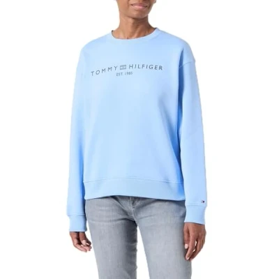 Imagen de Tommy Hilfiger Sudadera Mujer Sin Capucha, Azul (Vessel Blue), XL