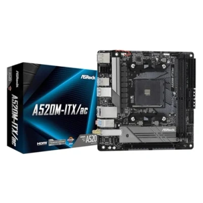 Imagen de ASRock A520M ITX / AC es compatible con la placa base de los procesadores AMD AM4 Ryzen ™ Future tercera generación (series 3000 y 4000).