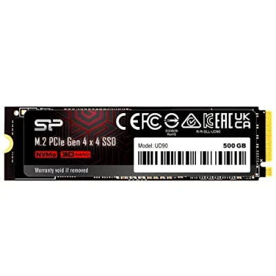 Imagen de Silicon Power 500GB UD90 NVMe 4.0 Gen4 PCIe M.2 SSD R/W hasta 5000/3850 MB/s (SP500GBP44UD9005)