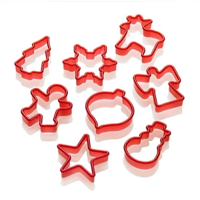 Imagen de Lurch 10520 Moldes para Galletas (8 Unidades), diseño de Navidad, Color Rojo