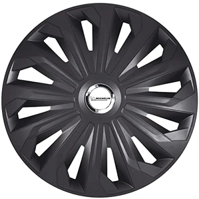 Imagen de Michelin 92010 set de tapacubos Fabienne con sistema reflector N.V.S., 4 piezas, 38,10 cm, 15 pulgadas, negro