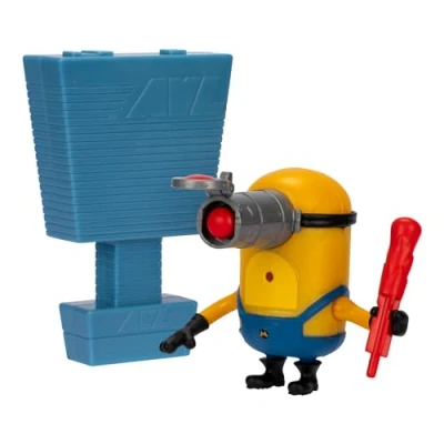 Imagen de MINIONS Despicable Me 4 Launch &amp; Blast Mega Mel Action Figure Push Down on Mel&#039;s Head to Fire His Blaster Collect All 5 with A Different Play Feature and Accessories