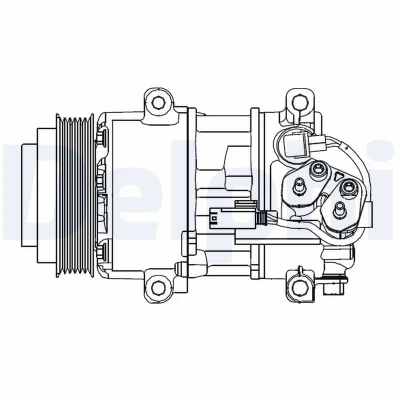 Imagen de DELPHI CS20499 compresor de Aire Acondicionado 6ZSE16 PAG 46 con aceite MERCEDES BENZ: Clase B, A