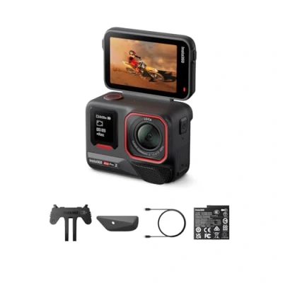 Imagen de Insta360 Ace Pro 2 Paquete Estándar Cámara de acción 8K Impermeable co diseñada con Leica, Sensor 1/1,3&quot;, Dual Chip IA, excelente en Baja luz, Audio Superior, Pantalla abatible y edición por IA