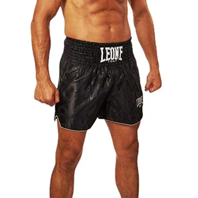 Imagen de LEONE 1947 AB766, Pantalones Training Kick thai para Unisex adulto, Nero, M