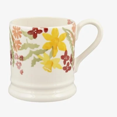 Imagen de Emma Bridgewater Taza Grande de 1/2 Pinta (300 ml) Tazas Ceramica Para Desayuno, Cafe, Capuchino, Café con Leche o Té, Diseños Originales y Bonitos, Mug Narcisos salvajes